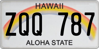 HI license plate ZQQ787