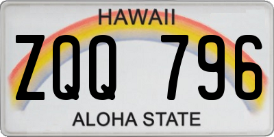 HI license plate ZQQ796