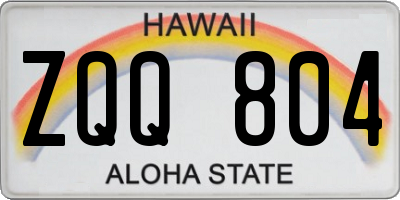 HI license plate ZQQ804