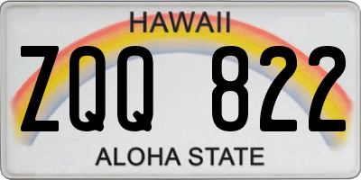 HI license plate ZQQ822