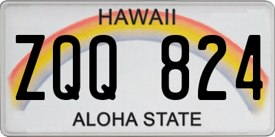 HI license plate ZQQ824