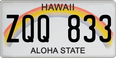 HI license plate ZQQ833