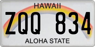 HI license plate ZQQ834