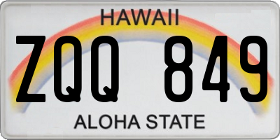 HI license plate ZQQ849