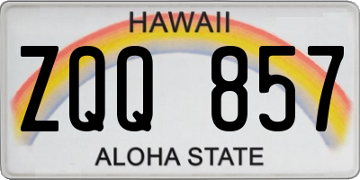 HI license plate ZQQ857