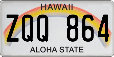 HI license plate ZQQ864