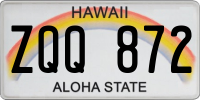 HI license plate ZQQ872