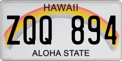 HI license plate ZQQ894