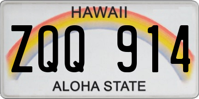HI license plate ZQQ914