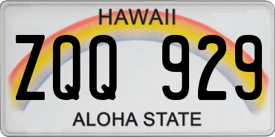 HI license plate ZQQ929