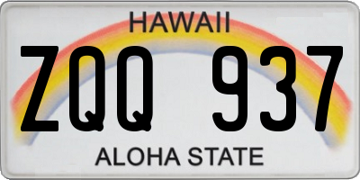 HI license plate ZQQ937