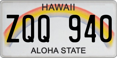 HI license plate ZQQ940