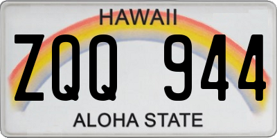 HI license plate ZQQ944