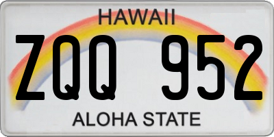 HI license plate ZQQ952