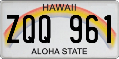 HI license plate ZQQ961
