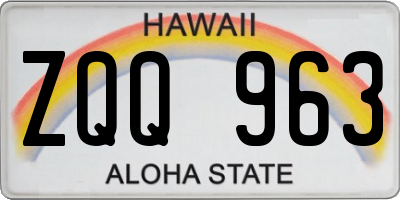 HI license plate ZQQ963