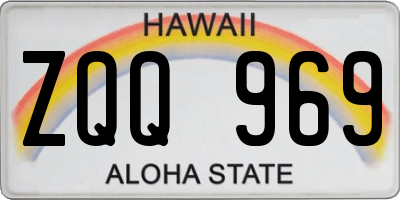 HI license plate ZQQ969