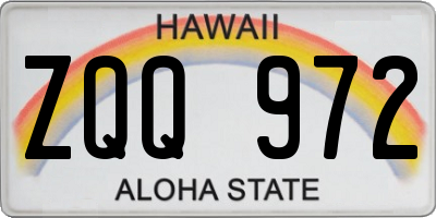 HI license plate ZQQ972