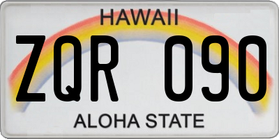 HI license plate ZQR090