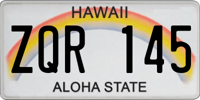HI license plate ZQR145