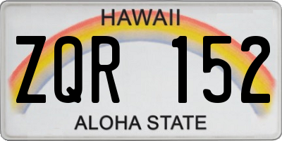 HI license plate ZQR152