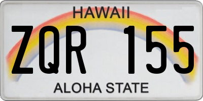 HI license plate ZQR155