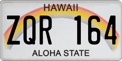 HI license plate ZQR164
