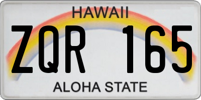 HI license plate ZQR165