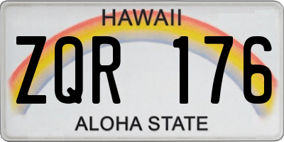 HI license plate ZQR176