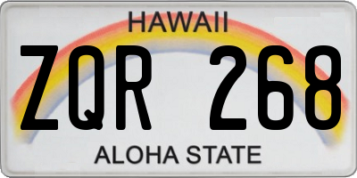 HI license plate ZQR268