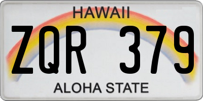 HI license plate ZQR379