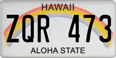 HI license plate ZQR473