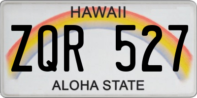 HI license plate ZQR527