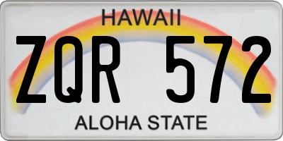 HI license plate ZQR572