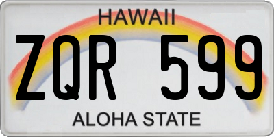 HI license plate ZQR599