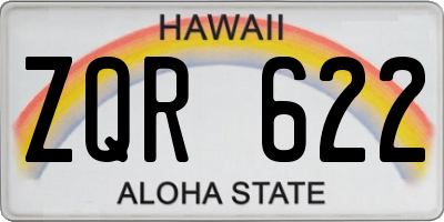 HI license plate ZQR622