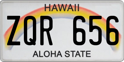 HI license plate ZQR656