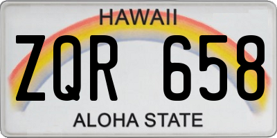 HI license plate ZQR658