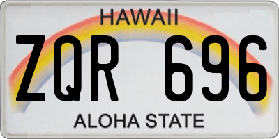 HI license plate ZQR696