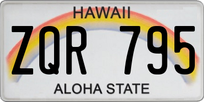 HI license plate ZQR795