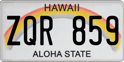 HI license plate ZQR859