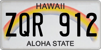 HI license plate ZQR912