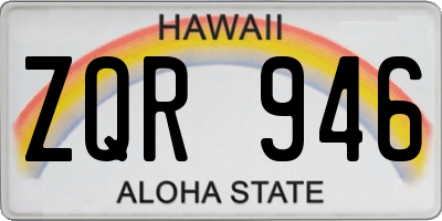 HI license plate ZQR946