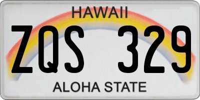 HI license plate ZQS329
