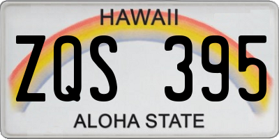 HI license plate ZQS395