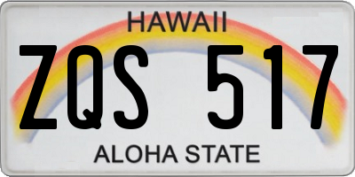 HI license plate ZQS517