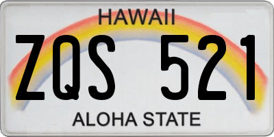 HI license plate ZQS521