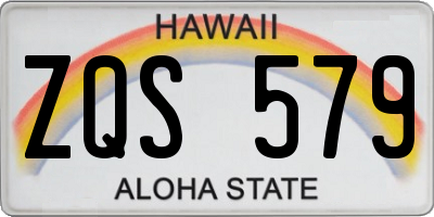HI license plate ZQS579