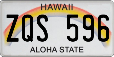 HI license plate ZQS596