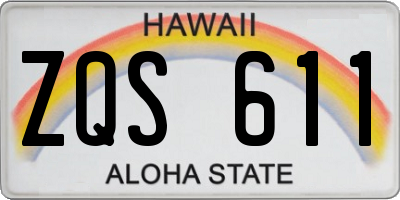 HI license plate ZQS611